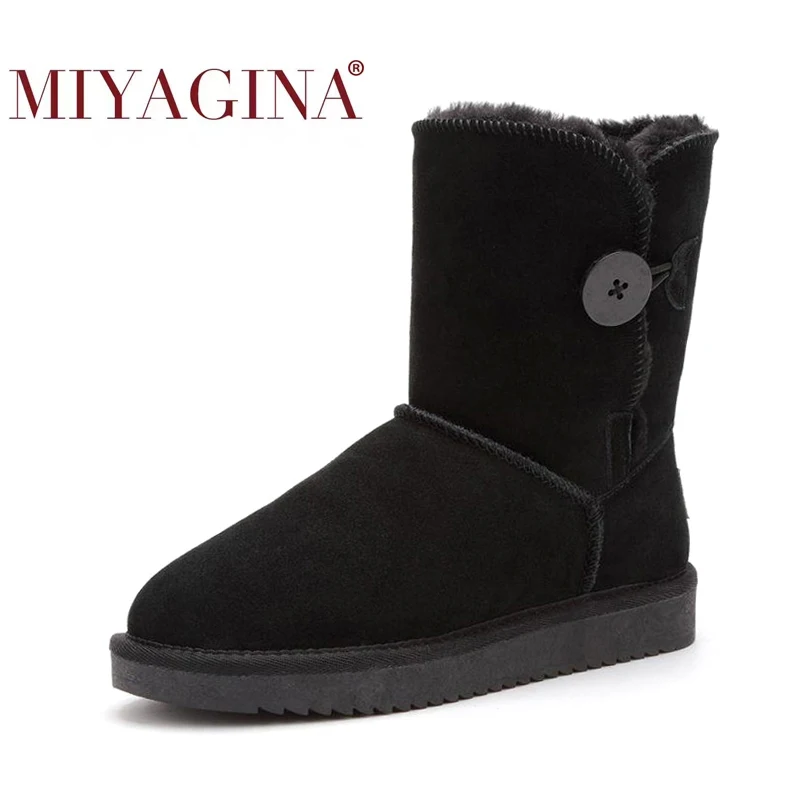 

High Quality Genuine Leather Australia Classic Snow Boots Women Boots Warm Winter Shoes For Women Size 34-44