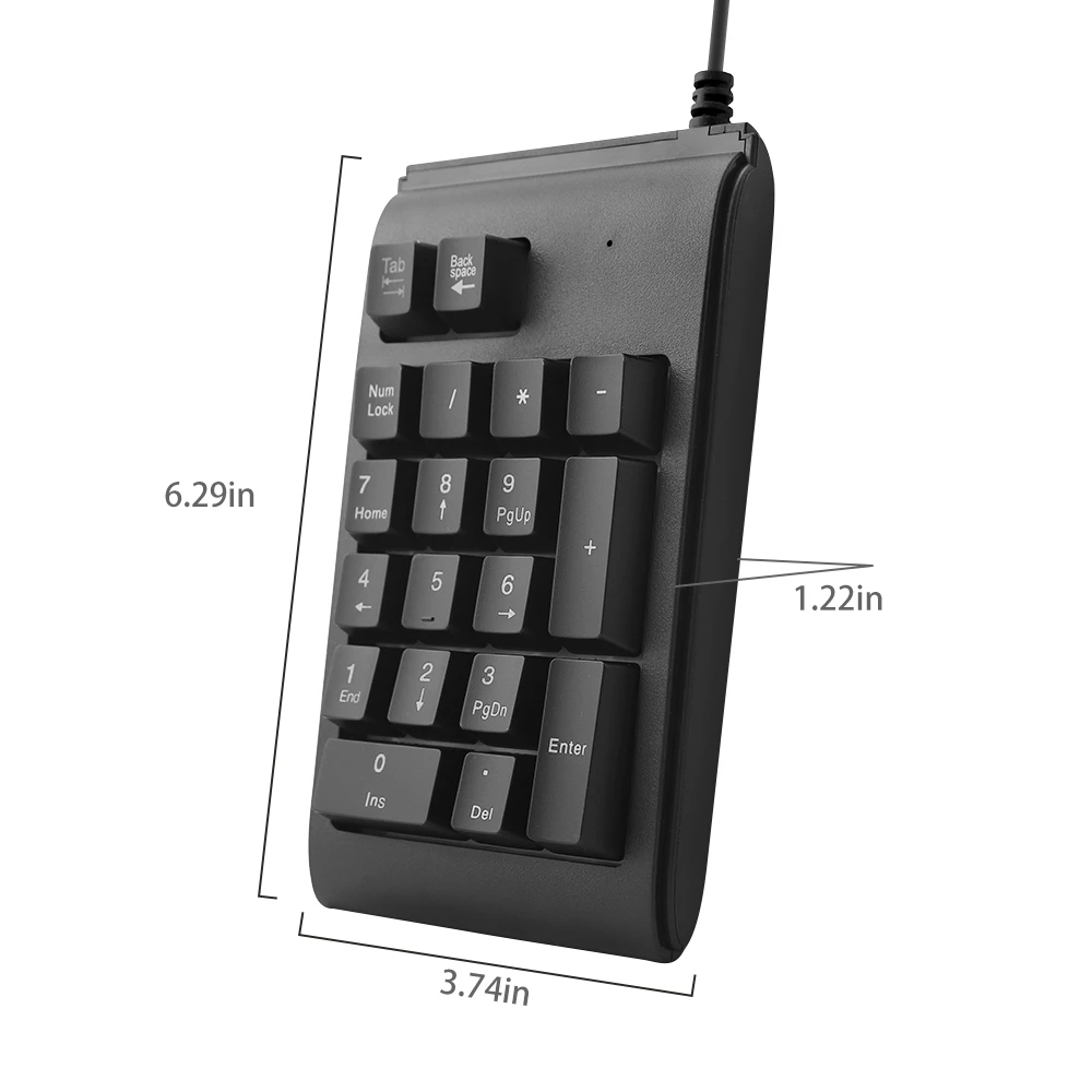 Проводная Водонепроницаемая мини клавиатура CHUYI цифровая портативная USB с 19
