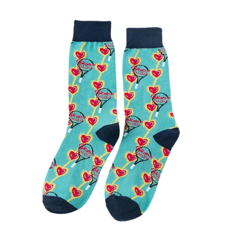 

New Lolita Trendy Women's Stockings Cotton Cartoon Cute Cat In The Tube Colorful Stitching Novelty Gifts Interesting Personality