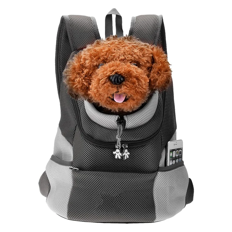 

High-quality Breathable Outdoor Pet Dog Cat Carrier Backpack Breathable Travel Bag Ideal for Small Pets Safety Zipper To Secure