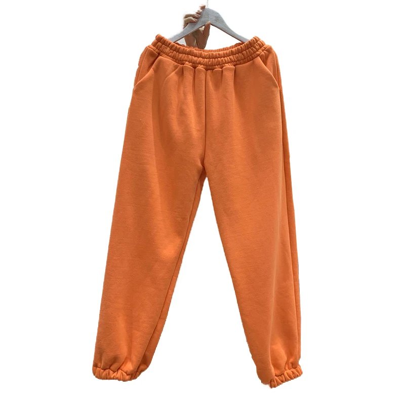 

Autumn And Winter Harem Pants Women Thick Ankle-length Pants Elastic Waist Solid Loose High Waist Pants Casual Womens Clothing