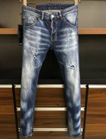 2021 new design dsquared2 denim jeans holes biker jeans male jeans coolguy jeans mens pants 9620