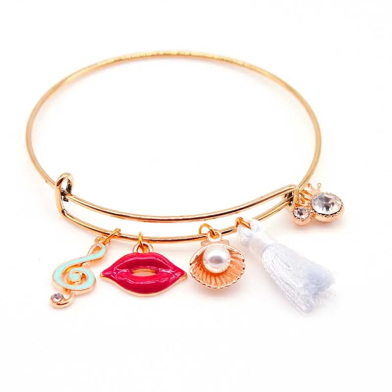 Pulseiras Feminina,, очаровательные браслеты с кисточками, расширяемые с покрытием, ювелирные изделия для женщин, Char