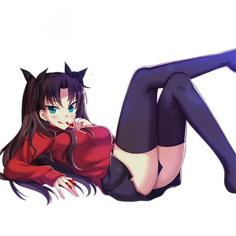 

13 см x 8 см автомобильный Стайлинг супер сексуальная девушка Tohsaka Rin графические автомобильные наклейки мотоциклетные автомобильные наклейк...