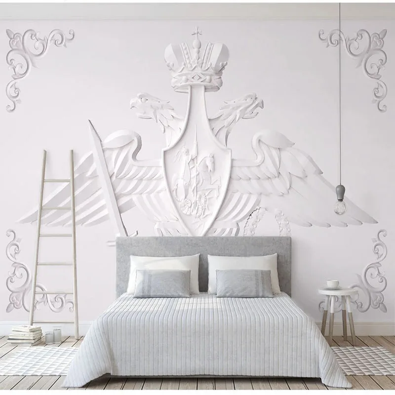 Custom Wallpaper 3D Embossed Eagle Background Wall Murals Living Room TV Sofa Bedroom Home Decor Self-Adhesive Sticker Fresco