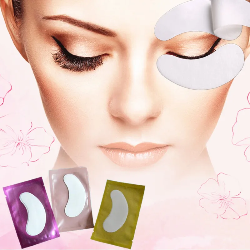 50 пар накладки для ресниц гелевые прививки наращивания бумажные наклейки