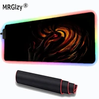 mrglzy rgb anime boy mouse pad desk pad big gaming accessories rubber keyboard pad led painted xxl household carpet pad