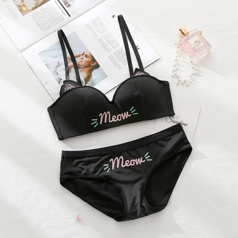 С украшением в виде кошачьих ушек сексуальный костюм косплей пуш ап нижнее белье