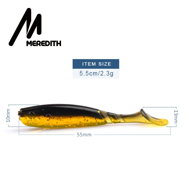 MEREDITH 10 шт. искусственные мягкие приманки 55 мм 2 3 г рыболовные качественные