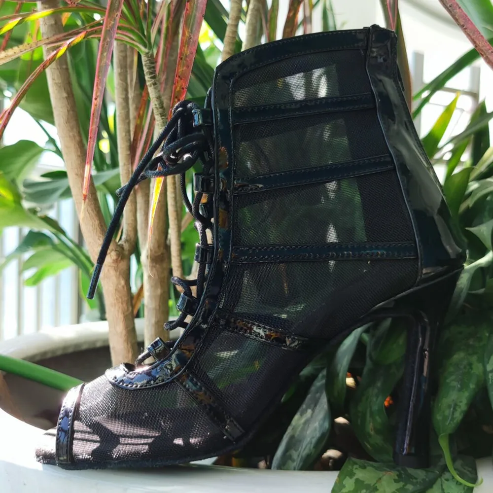 

Туфли женские из искусственной кожи, с сеткой, каблук 10 см, американский размер 4-12