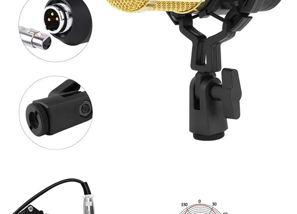 Прохладный DIER BM800 профессиональный конденсаторный микрофон с ударным креплением Mikrofon конденсаторный звукозаписывающий микрофон для радио braodcasing