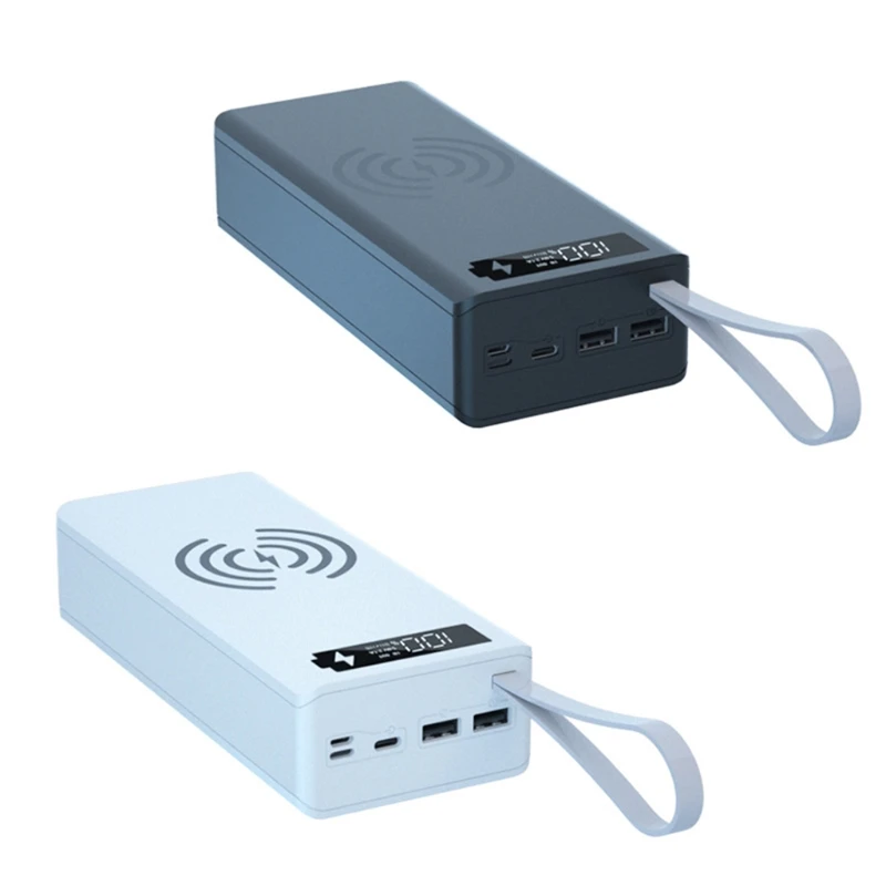 

Detachable LCD Display 16x18650 Battery Case Power Bank 5W Wireless Charging Box