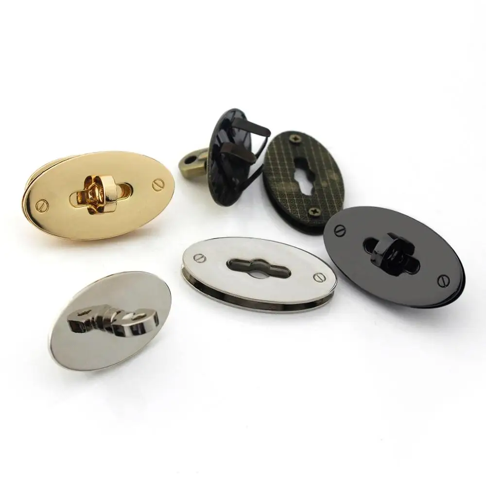 1 шт. металлическая сумка овальной формы поворотный замок поворотная застежка
