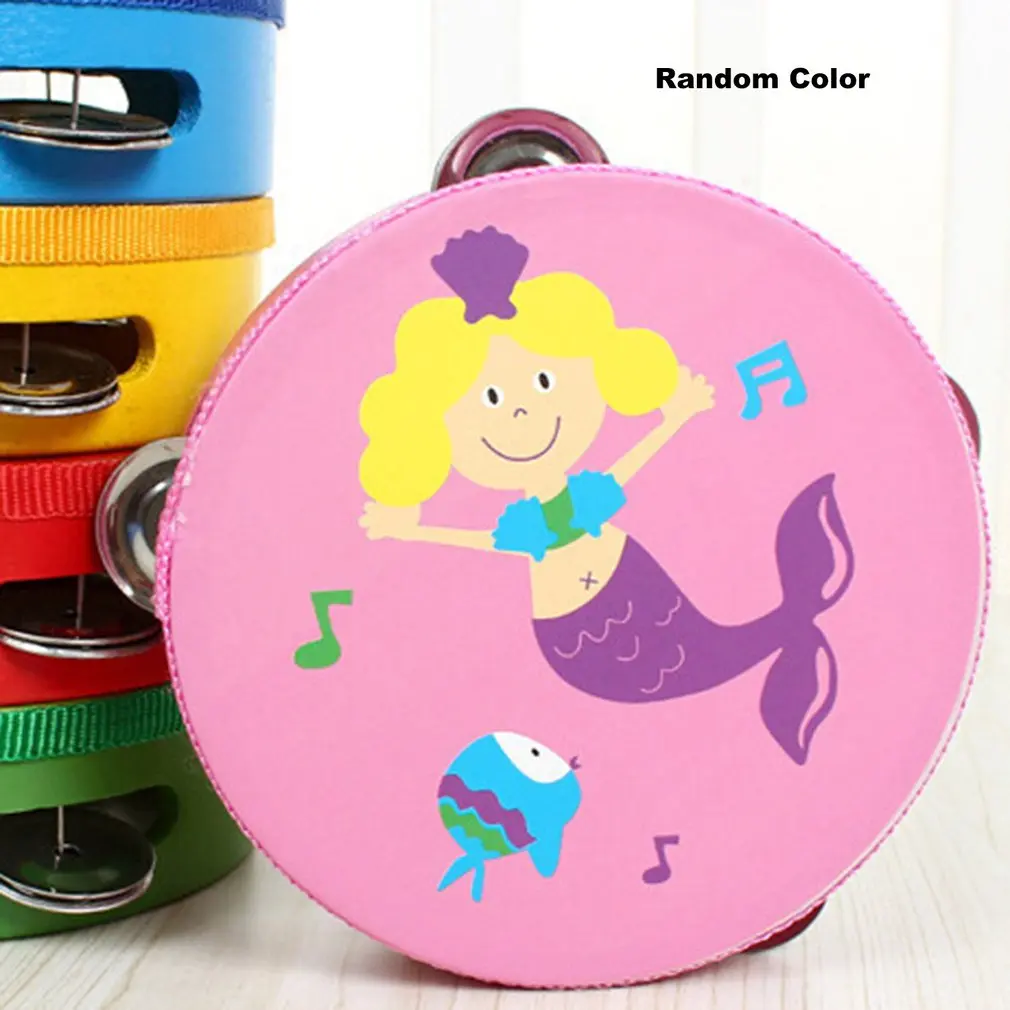 Мультфильм бубен детская игрушка ручной барабан Дошкольное научное обучение