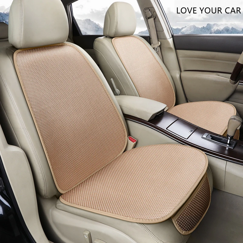 

Car seat ice silk seat cushion universal breathable three-piece seat cushion with backrest car cushion three-piece cool pad