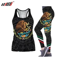 ujwi design hollow tanktop for women 2020 summer sexy sleeveless vest girl feather tank top eagle bug flag badge large size
