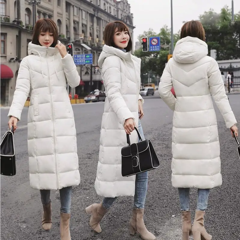 Ivory YICIYA, S-6XL, Зимняя распродажа, для женщин, плюс размер, модный, хлопок, пуховик, худи, Длинные парки, теплые куртки, Женское зимнее пальто, одежда - Цвет: Ivory