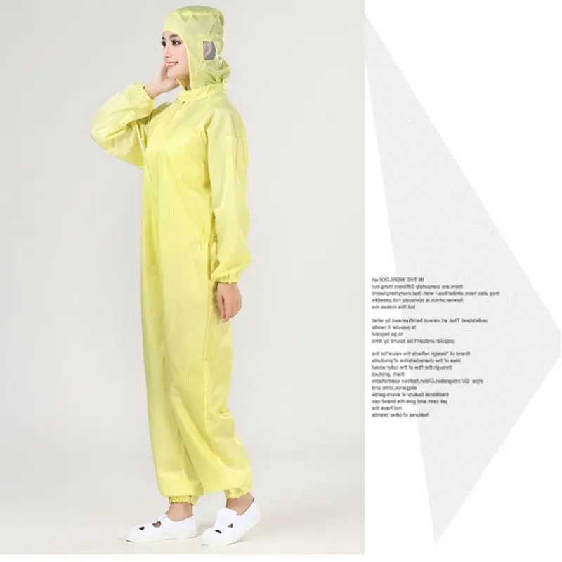

Protective Coverall with Hood Dustproof Anti-static Safety Suit for Men Women