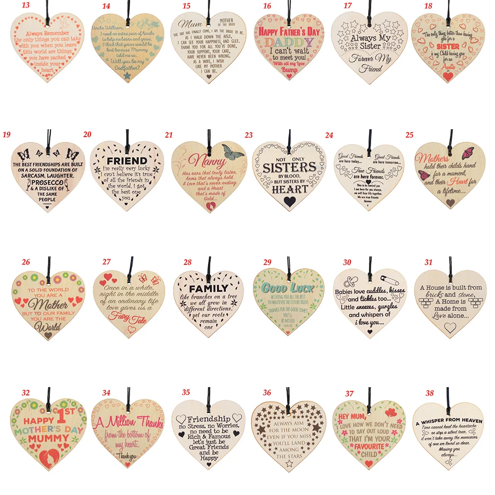 1 шт. деревянная подвесная табличка в форме сердца деревенском стиле праздничная