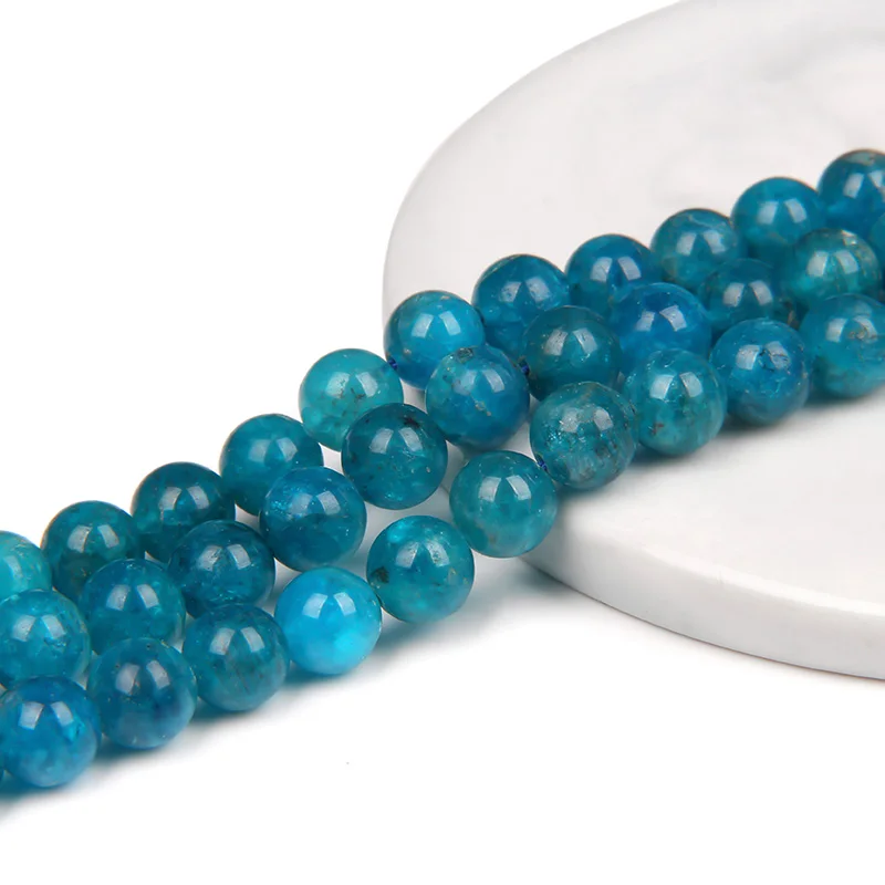 

Бусины AAA + из натурального синего камня, гладкие круглые бусины россыпью для изготовления ювелирных изделий, 6, 8, 10 мм