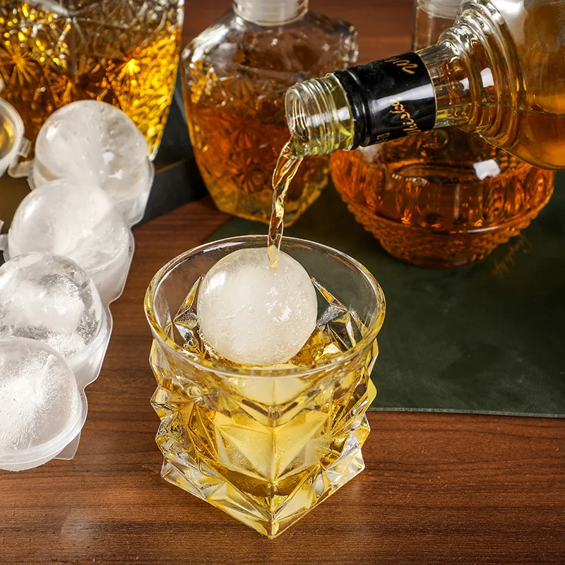 

4 Cavity 5.5cm Big Size Ball Ice Molds Sphere Round Ball Ice Cube Makers Home Bar Party Kitchen Whiskey Cocktail DIY Ice Moulds