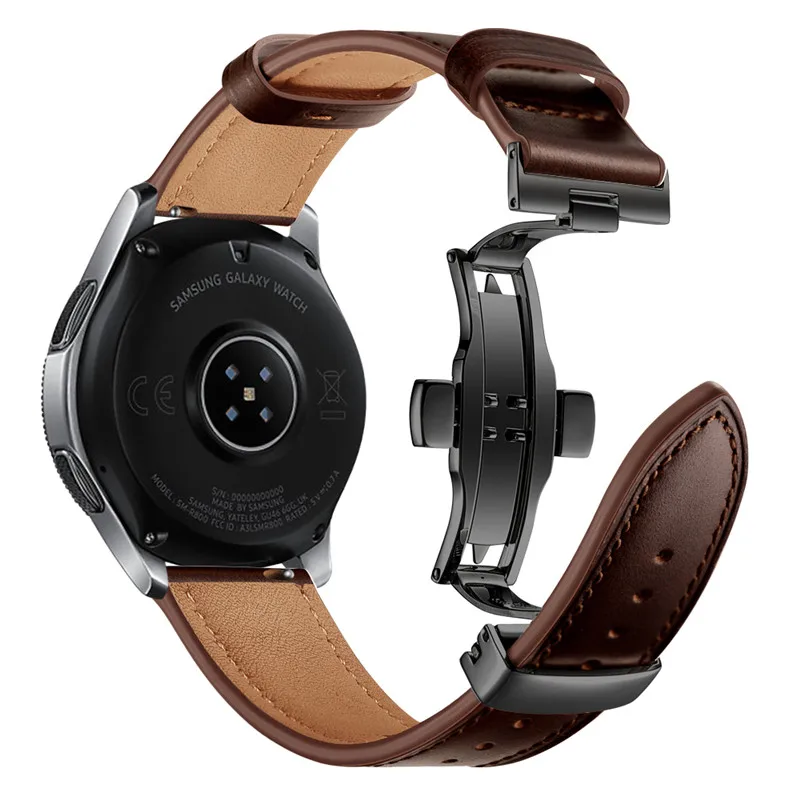 

Ремешок из натуральной кожи для Samsung Galaxy Watch 3 Active 2 44 мм 40 мм, браслет для Galaxy Watch 46 мм 42 мм, 22 20 мм
