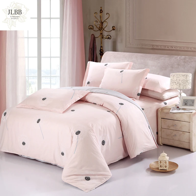

Dandelion flowers 4pcs Bedding Sets Bed Sheet Duvet Cover Pillowcase Bedclothes New pattern pink lovely Home textiles