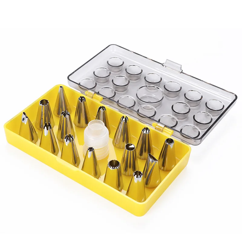 

Color Box 18 Piece Stainless Steel Set Cookie Cake Pastry Mounting Flower Mouth Nozzle Baking Tools Kitchen Utensils Accessories