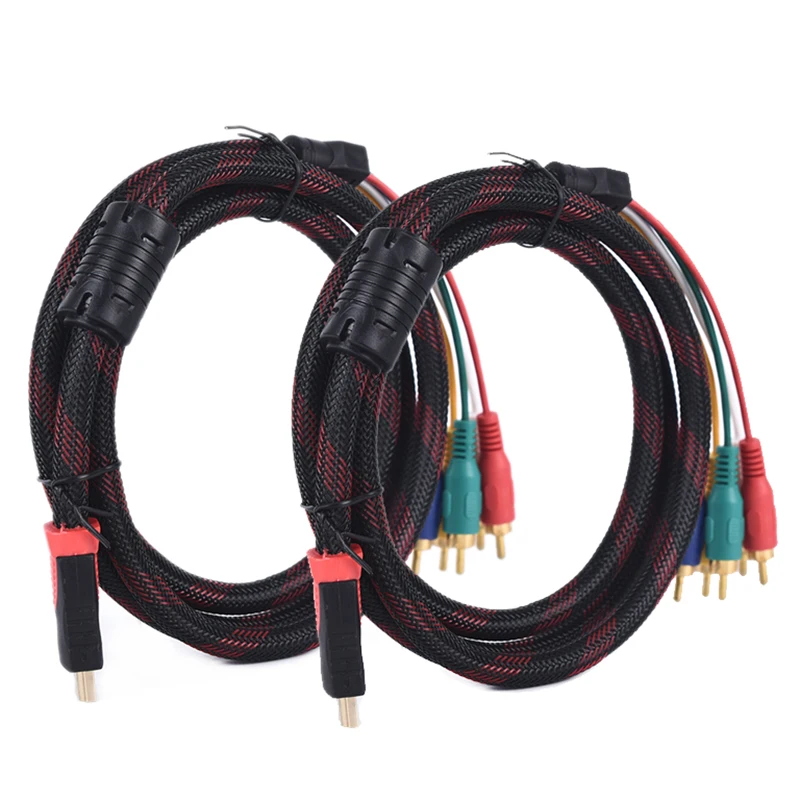 HDMI штекер 5 коаксиальный rgb разъем YPbPr аудио AV компонентный конвертер Кабель