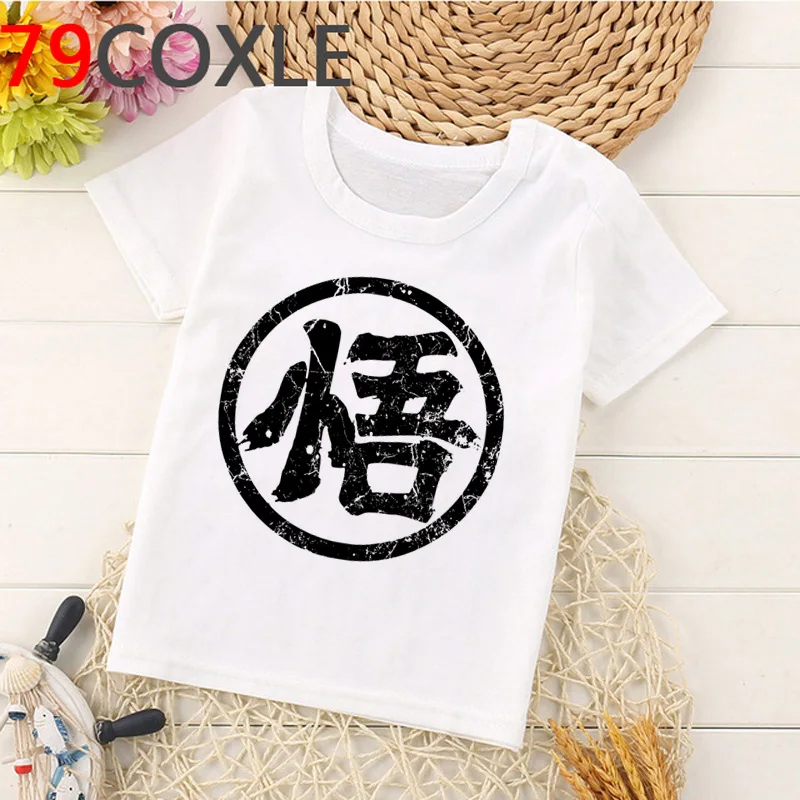 Милое Z T рубашка Дети Kawaii мультипликационным рисунком Футболка Goku для мальчиков