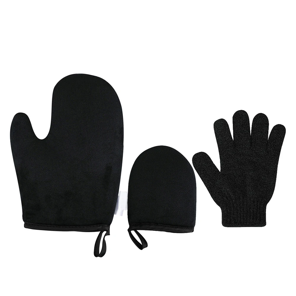 Перчатки рукавицы для купания сауны спа очищения тела и лица двухсторонние