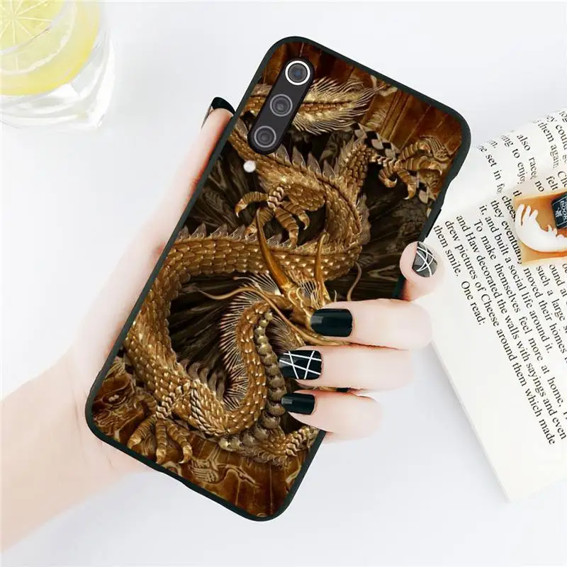 

Chinese style Dragon pattern Phone Cases For Xiaomi Redmi note 7 8 9 t k30 max3 9 s 10 pro lite Luxury brand shell funda coque
