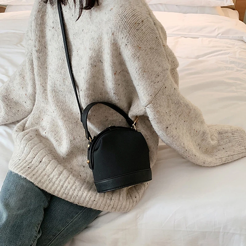 

Retro Scrub PU Leather Crossbody Bags For Women 2021 Small Shoulder Messenger Bag Female Winter all-match Handbags
