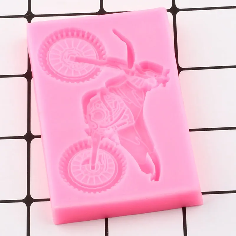 3D мотоциклетная силиконовая форма для детского дня рождения|Формы тортов| |