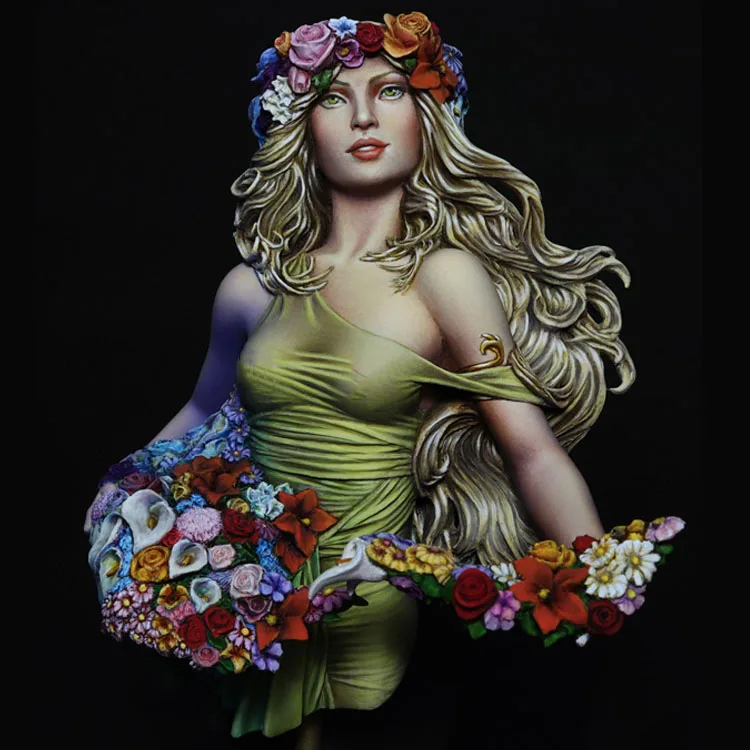 Неокрашенный бюст из смолы Весенняя коллекция для девушек масштаб 1/10|Наборы