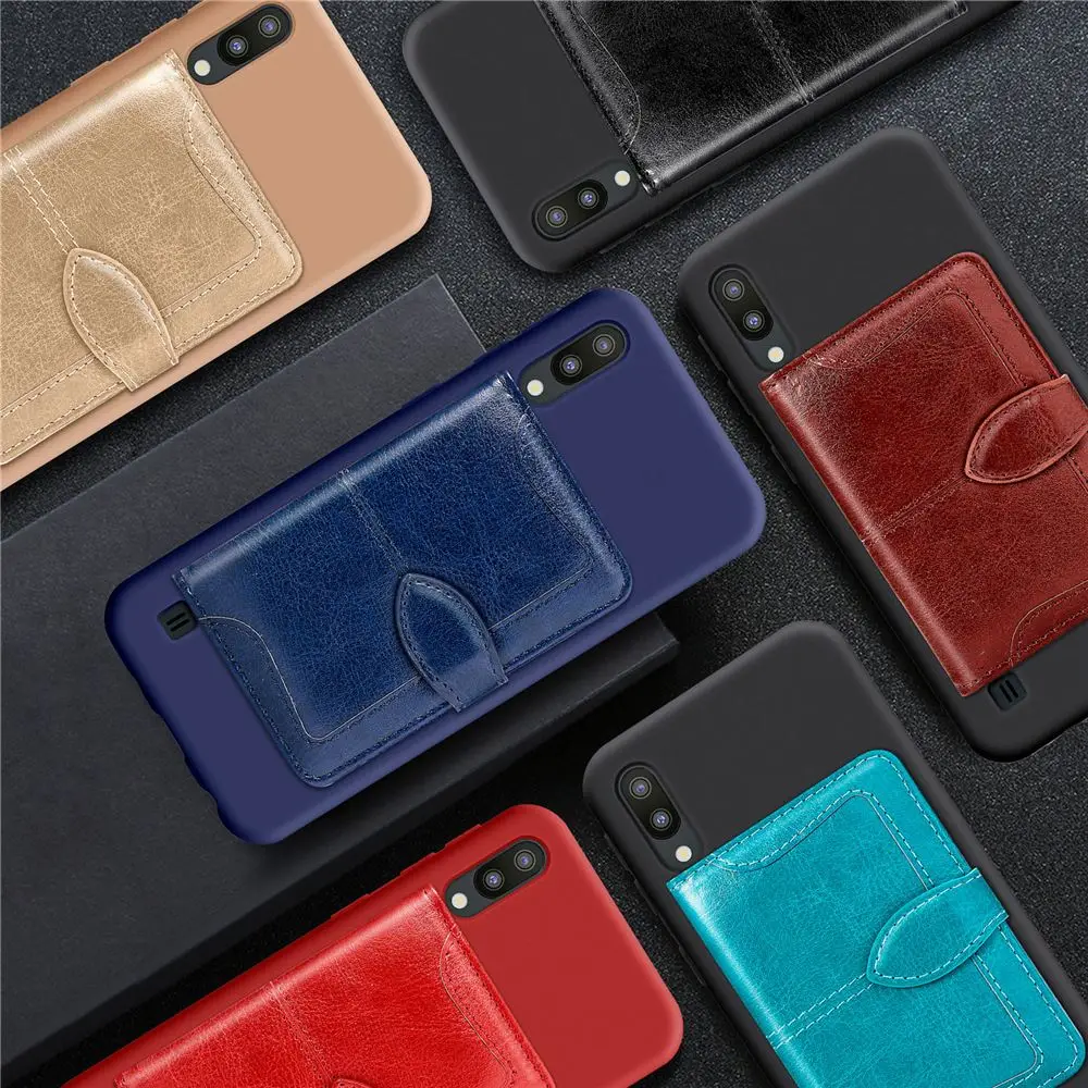 Чехол для samsung Galaxy M10 в стиле ретро Многофункциональный ТПУ + кожаный чехол
