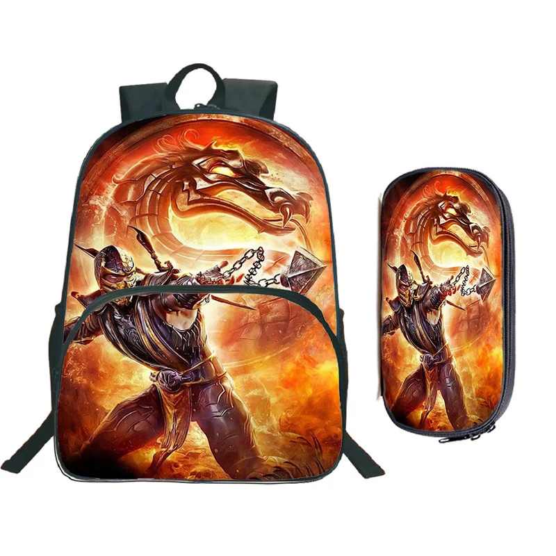 Школьные ранцы Scorpion In Mortal Kombat X школьные школьный рюкзак модный с красивым