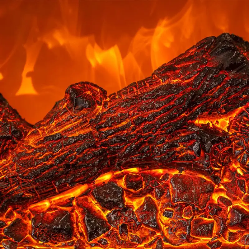 Электрическая каминная горелка вставка для дымохода с дистанционным