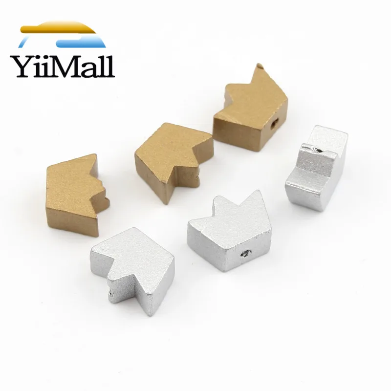 Бусины в форме короны из натурального дерева для самостоятельного изготовления