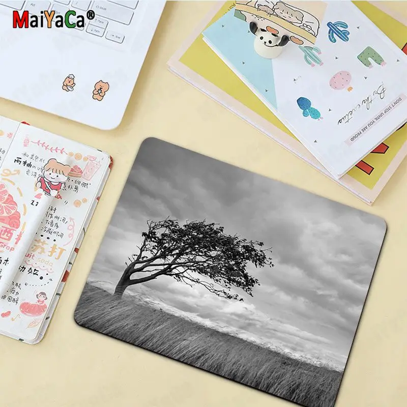 

MaiYaCa Cool New Black And White Creative Tree small Mouse pad PC Computer mat Top Selling Wholesale Gaming Pad mouse