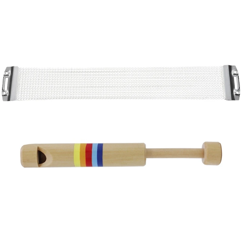 

2 Pcs Musical Instrument Accessories: 1 Pcs Snare Wire 20 Strand & 1 Pcs Wooden Flute