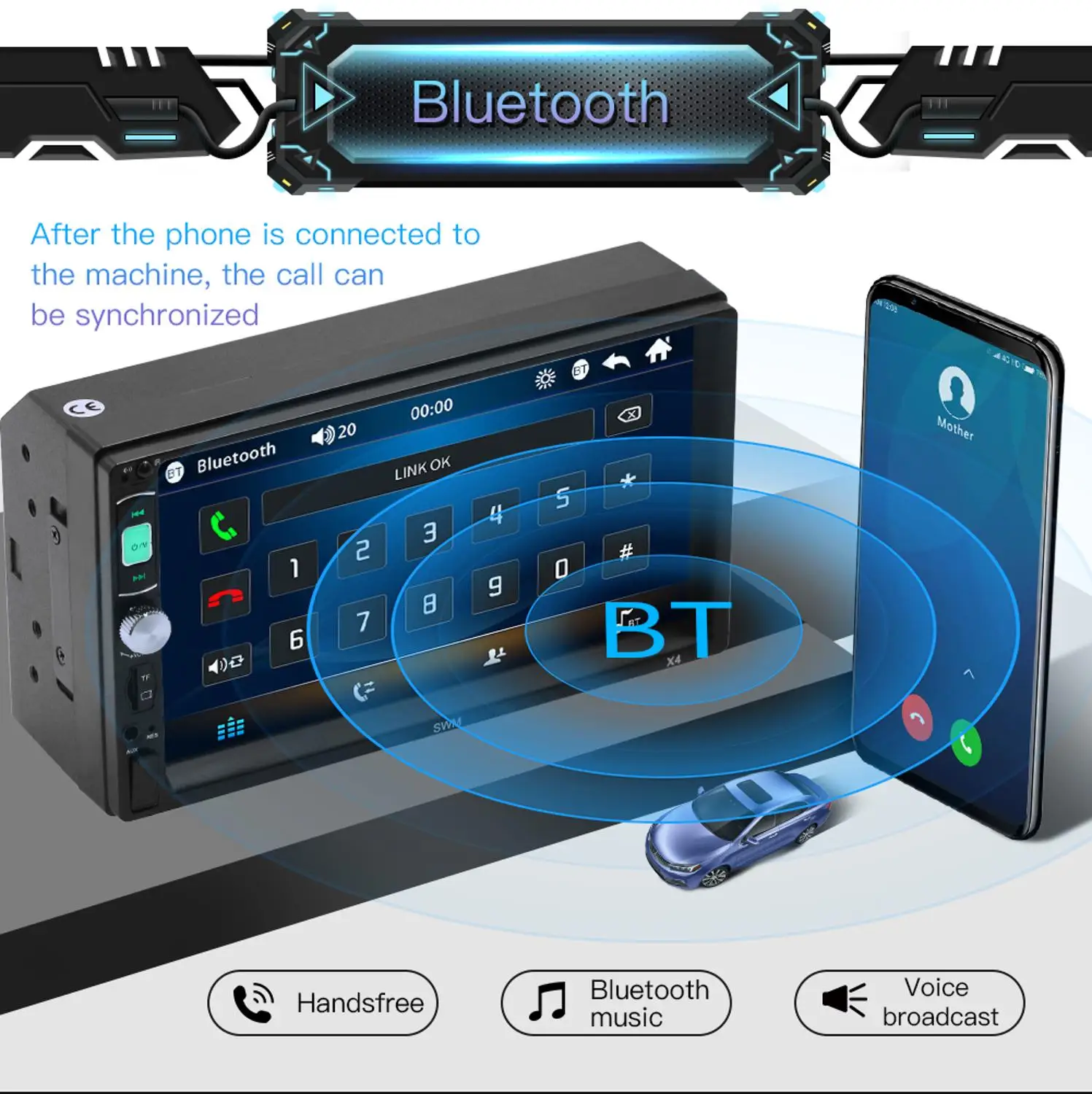 7 Inch MP5 Player 2Din Autoradio Bluetooth FM AUX USB TF Card Car Radio Multimedia Carplay SWM-X4 Auto Free Shipping | Автомобили и