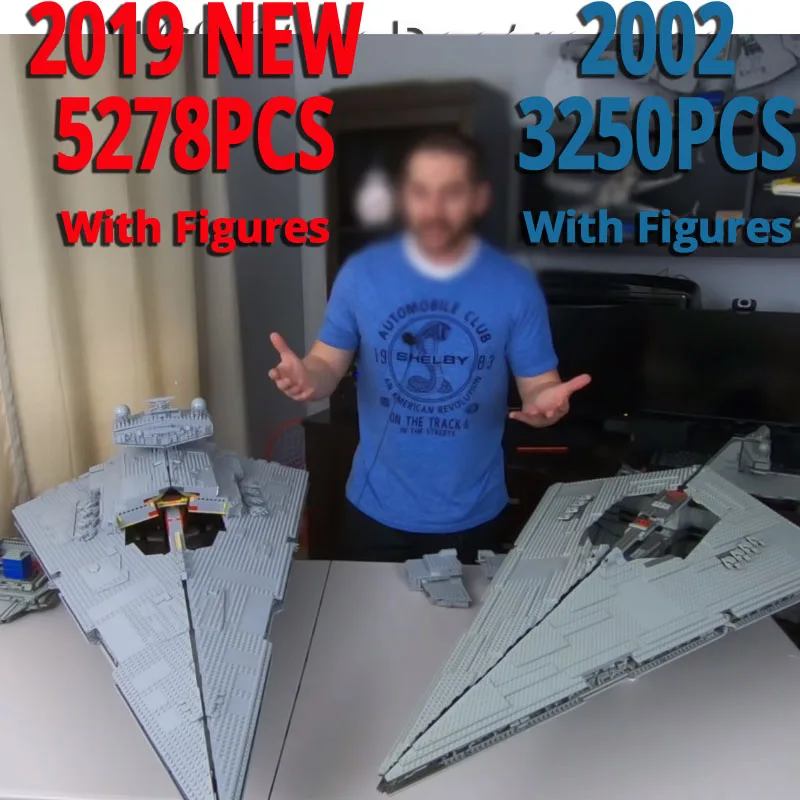 В наличии UCS 81098 имперский Звездный Разрушитель план фильма Звездные войны