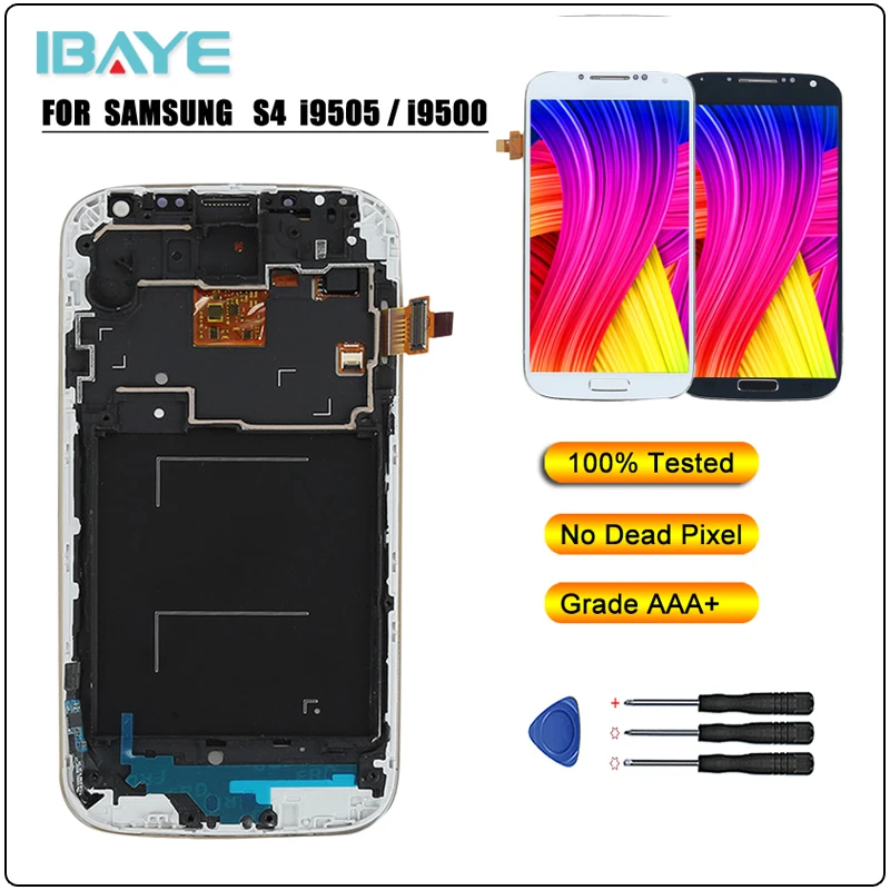 100% протестированный ЖК дисплей для samsung S4 I9505 lcd I9500 i9505 i9506 i337 экран сенсорный