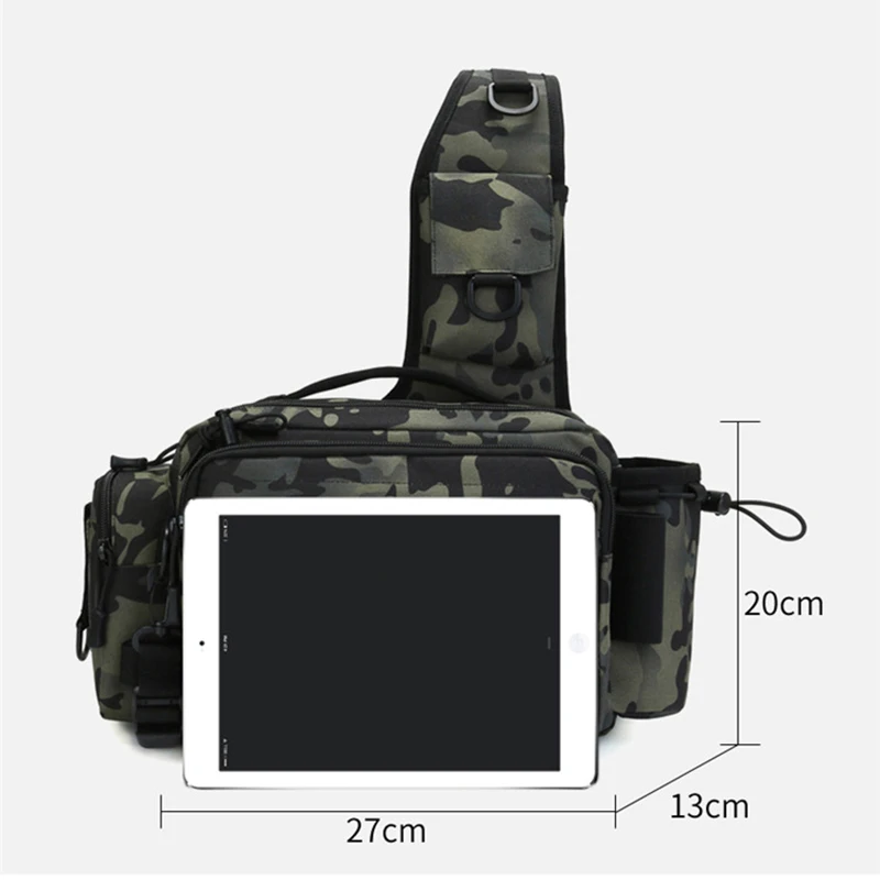 

Multifunctional Fishing Tackle Bags Single Shoulder Crossbody Bag Waist Pack Fish Lures Gear Utility Storage Fishing Bag