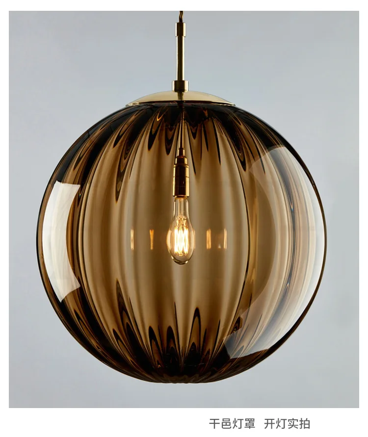 Modern Simple Glass Single Head Hanging Lamp Colorful Creative Individual Designer Pednant Lights Living Room Bedrom Bar Hall
