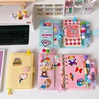 Ежедневник для девочек, розовый, с отрывными листами, А6, подарок для девочек, портативный блокнот, простой план, подарок, периферийные игрушки, наклейки