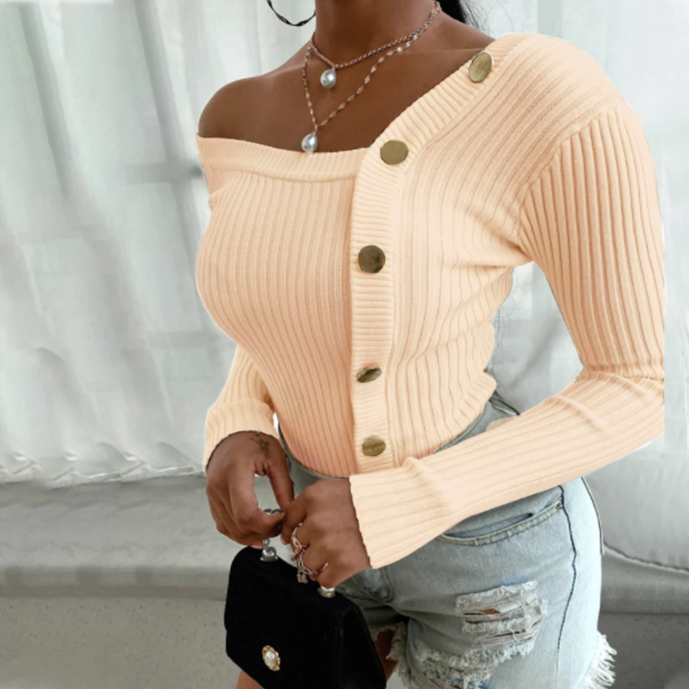 Женская Асимметричная рубашка на пуговицах топы с круглым вырезом и длинным