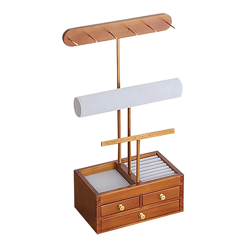 

Органайзер для ювелирных изделий, базовый бокс из металла и дерева, 5 уровней, для демонстрации цепочек, браслетов, серег, колец