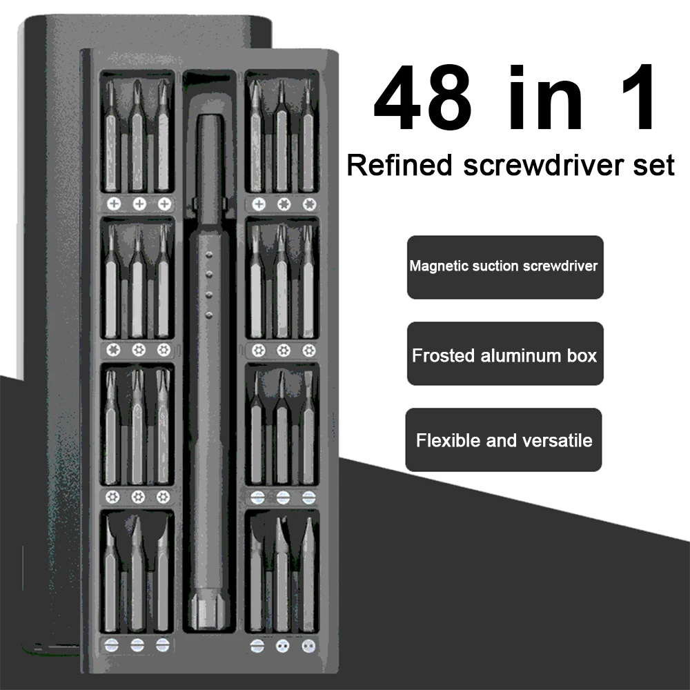 

Набор прецизионных отверток 48 в 1, Магнитная отвертка, Шестигранная головка, хвостовик, инструмент, набор отверток для ремонта мобильного ко...